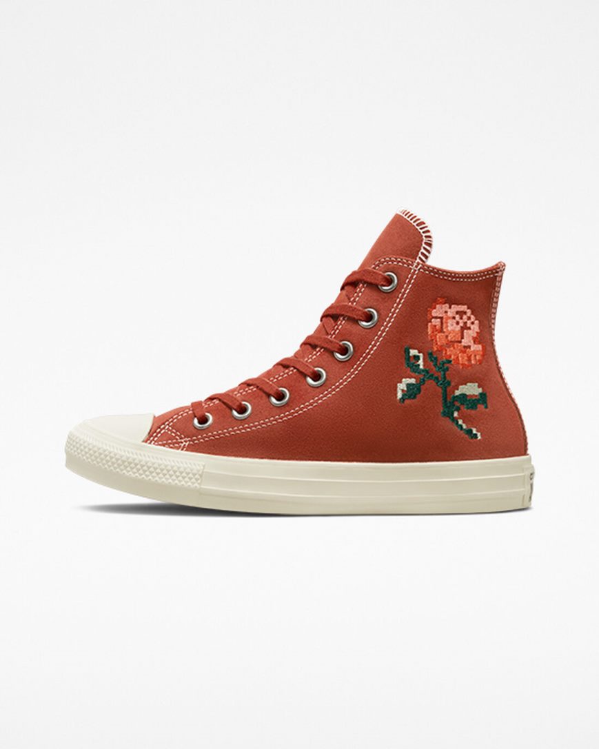 Tenisky Vysoke Converse Chuck Taylor All Star Embroidered Roses Damske Oranžové | SK WM11OJ3